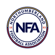 Northumberland FA referee badge: navy NFA lettering in a circle, dated 1883