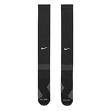 Pair of black Nike referee socks, front view