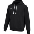 Nike black referee hoodie with white drawstrings, front view