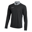 Nike black referee 1/4-zip midlayer with grey collar, front view