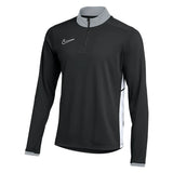 Nike black referee 1/4-zip midlayer with grey collar, front view