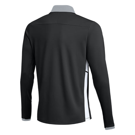 Nike black referee 1/4-zip midlayer, back view