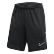 Nike black referee training shorts, front view