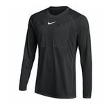 Nike 2026 long-sleeve referee shirt in black, front view
