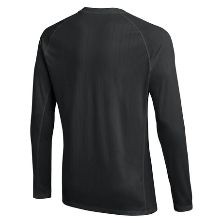 Nike 2026 long-sleeve referee shirt in black, back view