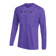 Nike 2026 long-sleeve referee shirt in Hyper Grape purple, front view