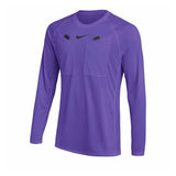Nike 2026 long-sleeve referee shirt in Hyper Grape purple, front view