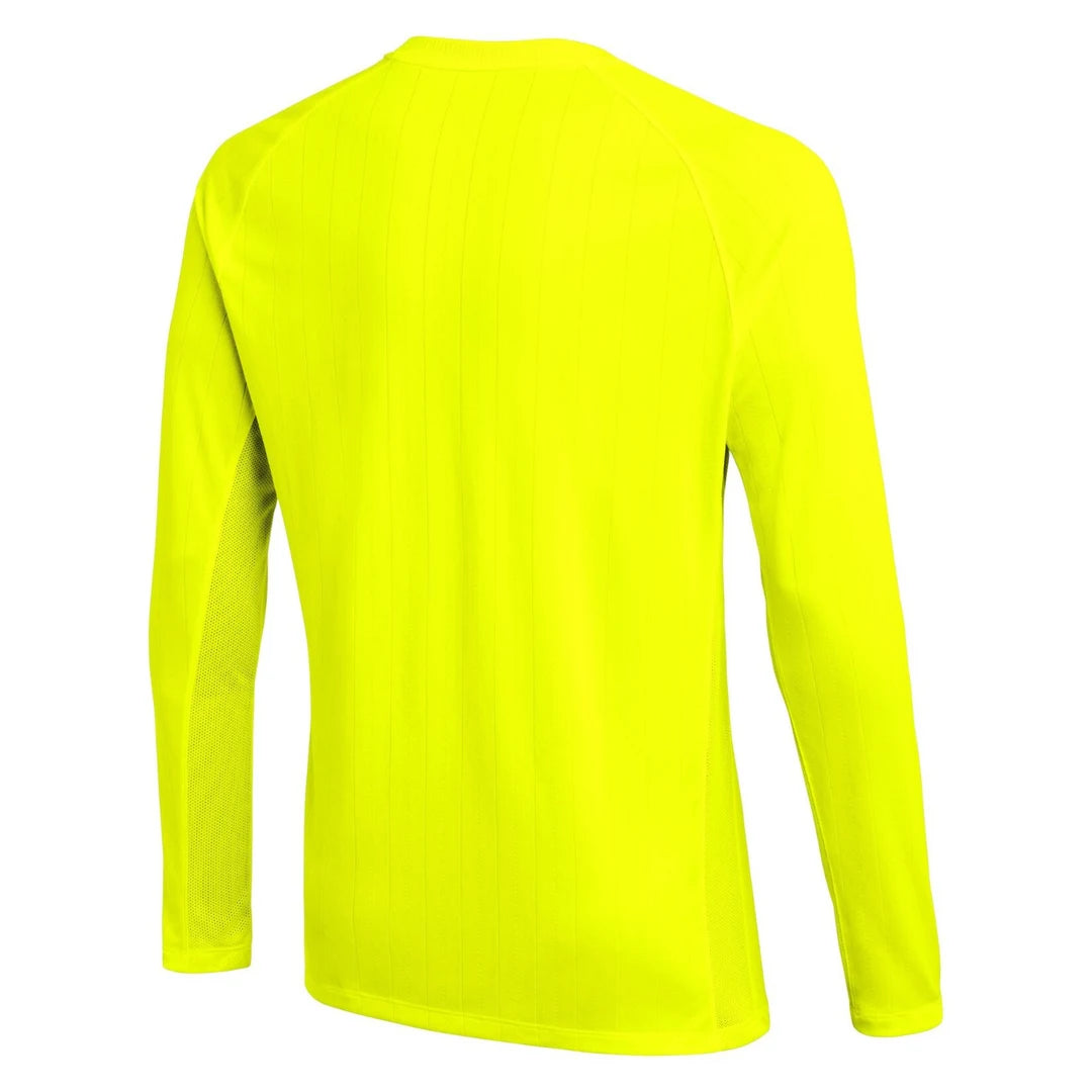 Nike 2026 long-sleeve referee shirt in Volt yellow, back view
