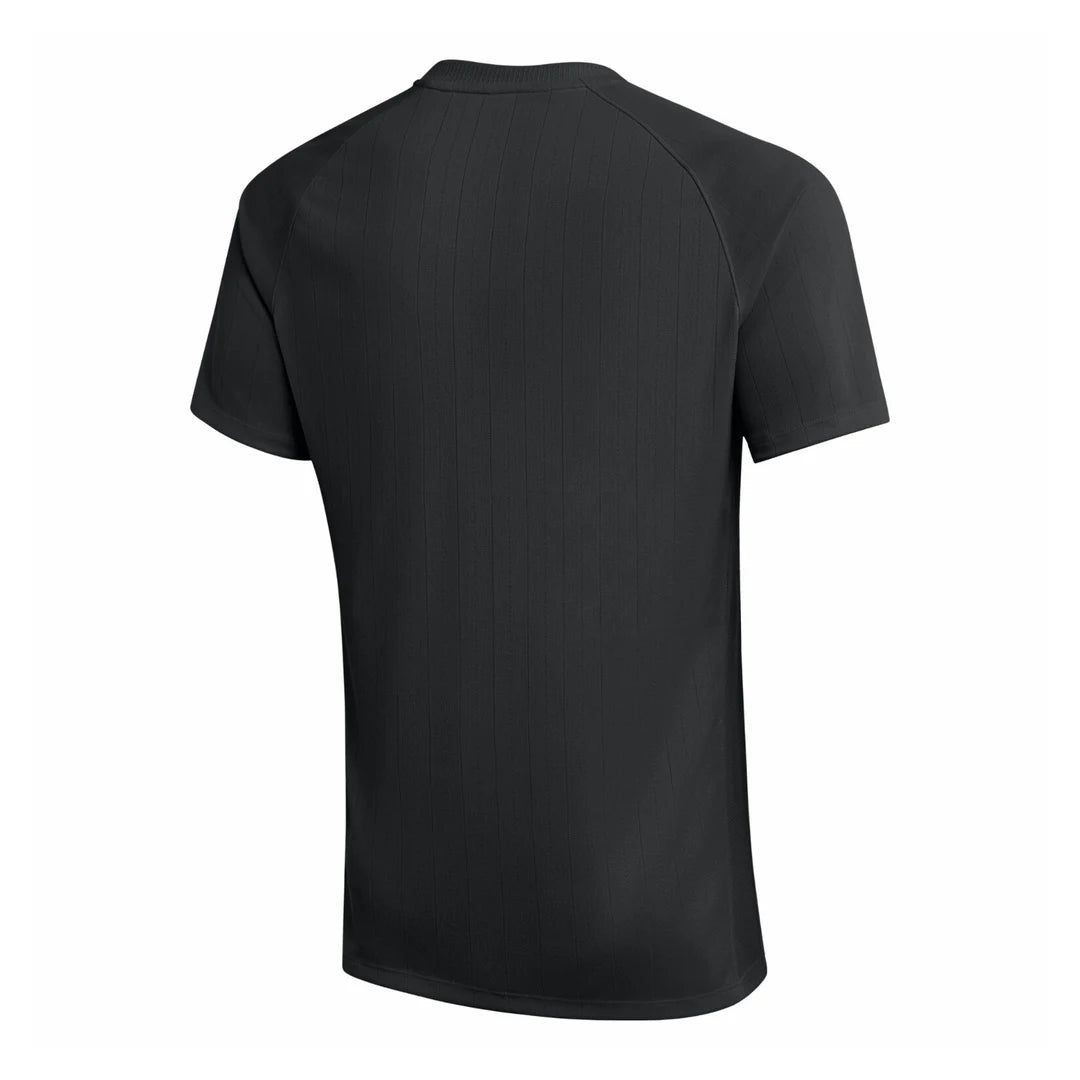 Nike 2026 short-sleeve referee shirt in black, back view