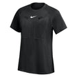 Nike 2026 women's short-sleeve referee shirt in black, front view