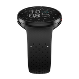 Polar Pacer Pro carbon grey GPS running watch, side view