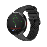 Polar Pacer Pro carbon grey GPS running watch showing route guidance