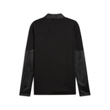 Puma black referee 1/4-zip midlayer, back view