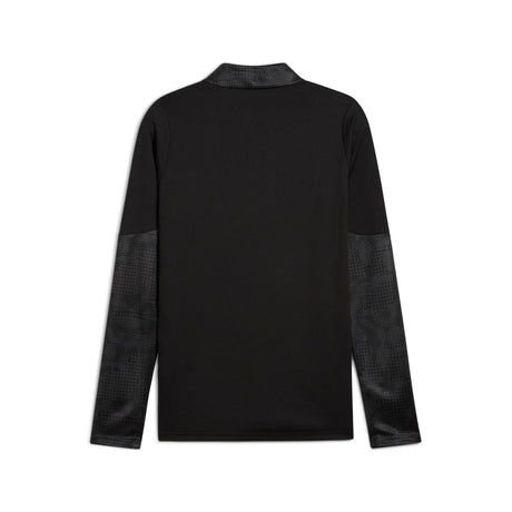 Puma black referee 1/4-zip midlayer, back view