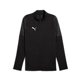 Puma black referee full-zip jacket, front view
