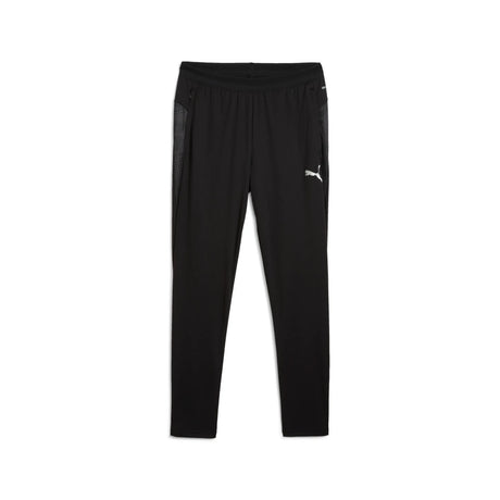Puma black referee training pants, front view