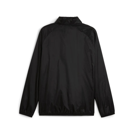 Puma black referee rain jacket, back view