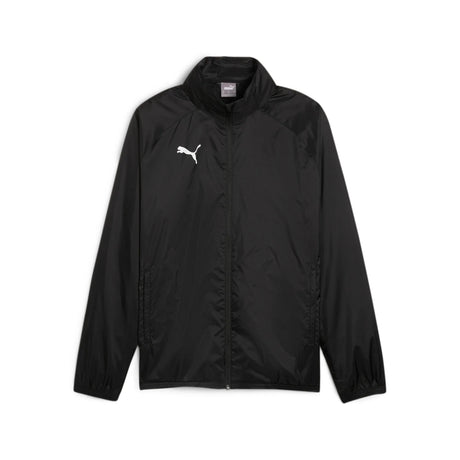Puma black referee rain jacket, front view