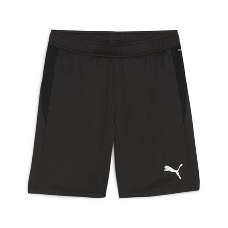 Puma black referee training shorts, front view