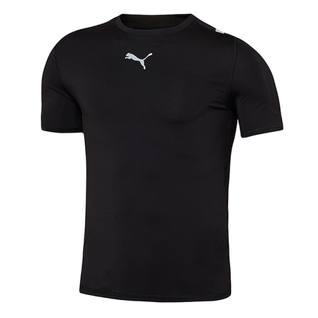 Puma black short-sleeve referee pro baselayer with arm pockets, front view