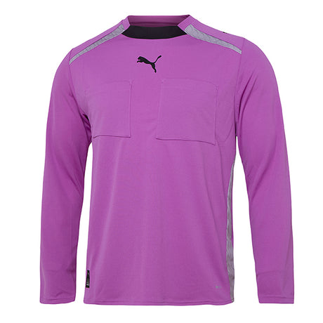 Puma Match Official long-sleeve referee shirt in Wild Berry, front view