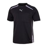 Puma Match Official short-sleeve referee shirt in black, front view
