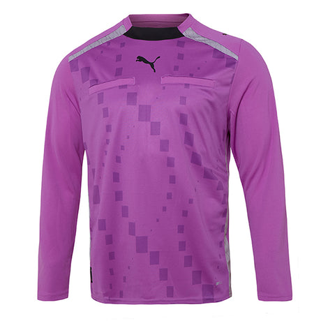 Puma Pro DNA long-sleeve referee shirt in Wild Berry, front view