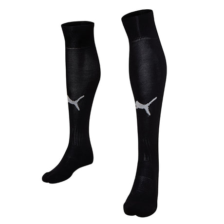 Pair of Puma black referee socks with grey Puma logo