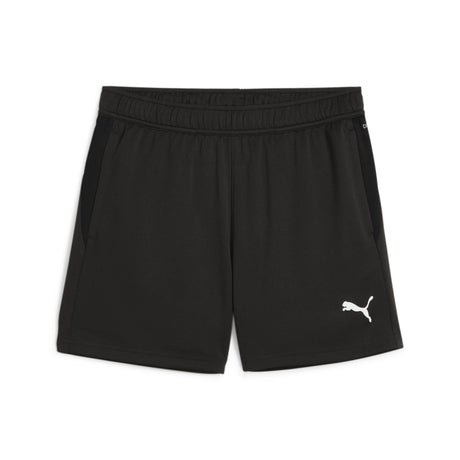 Puma women's black referee training shorts, front view