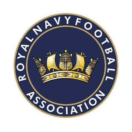 Royal Navy FA referee badge: crown and anchor in a navy circle