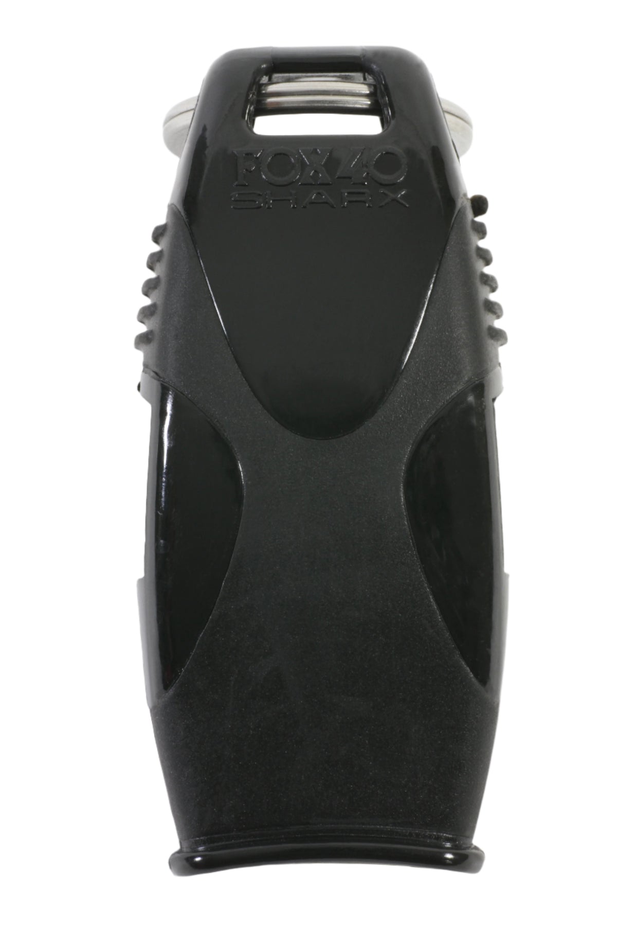 Fox 40 Sharx referee whistle in black, front view