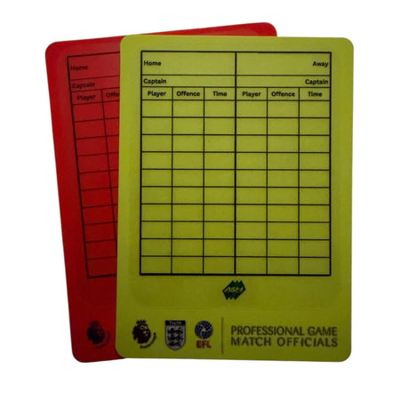 A&H Write-On card stickers applied to red and yellow cards