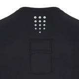 Close-up of the back pocket and ventilation holes on the Macron UEFA referee base layer