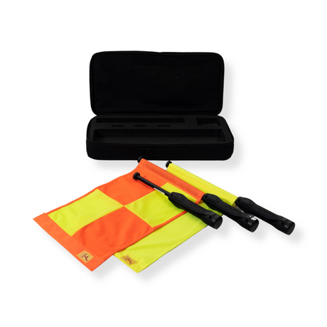 Touchline PowerFlags 3-set: three electronic flags with receiver units and carry case