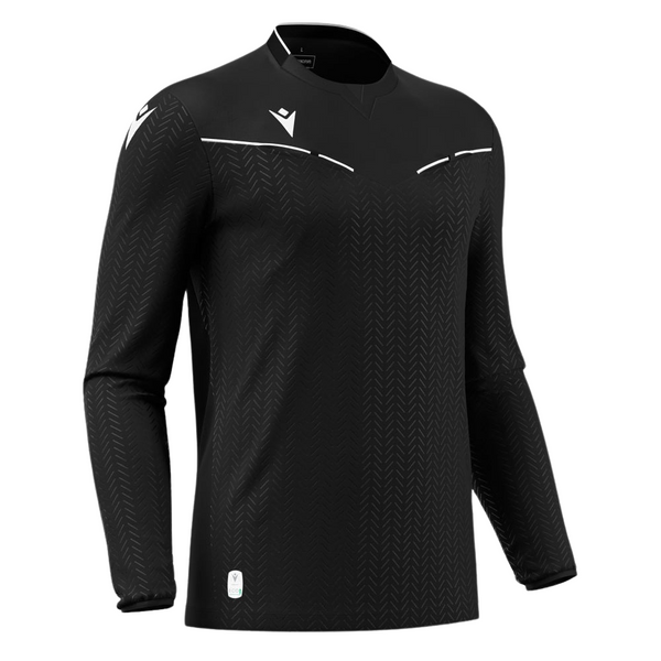 macron レクサム 長袖ユニフォーム Sサイズ 黒 アウェイ Macron Referee Shirt L/S Black