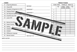 A&H double-sided referee match sheet, reverse side for match details (sample)