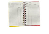 A&H referee notebook open, showing the match record pages