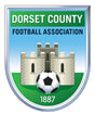 Dorset County FA referee badge: green shield with a castle and football, dated 1887