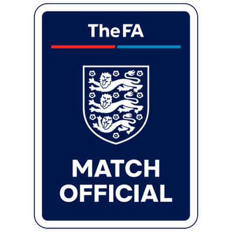 FA Match Official iron-on badge: navy with the Three Lions crest