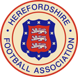 Herefordshire FA referee badge: circular crest with a shield of three lions