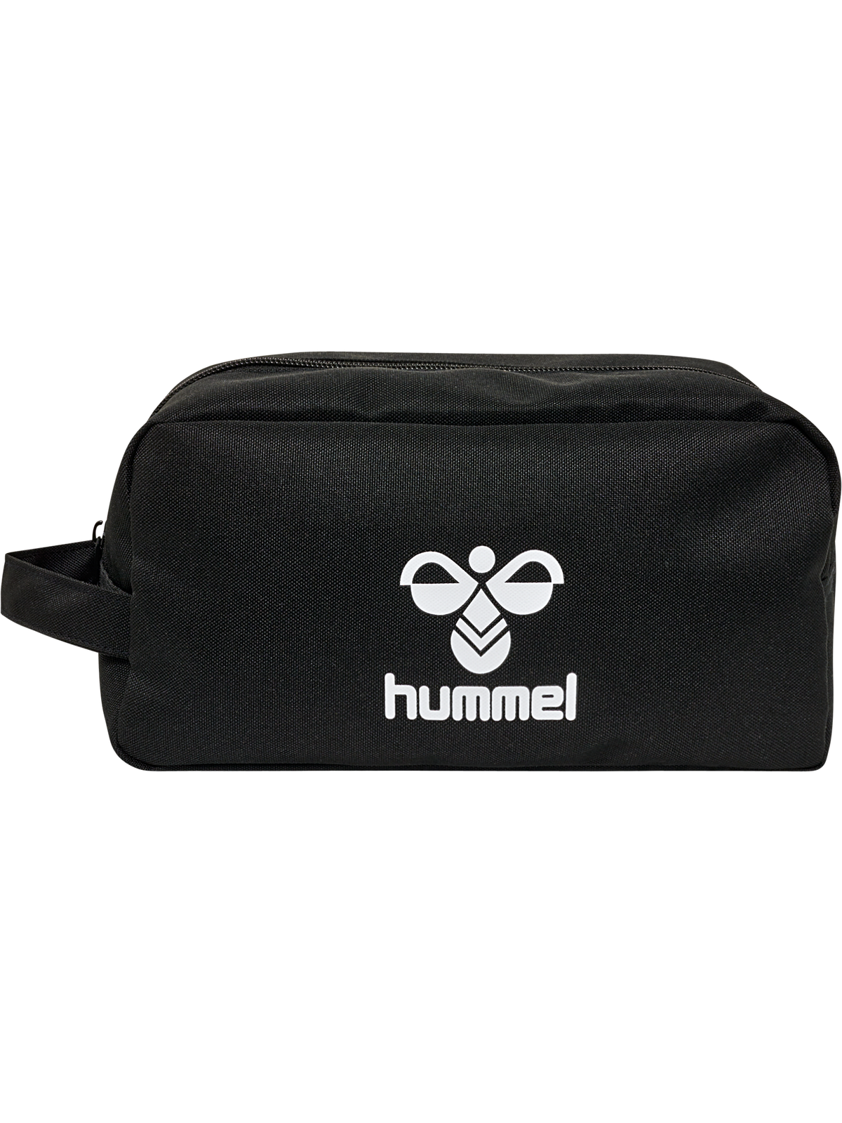 Hummel black accessory bag, angled view