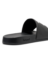 Hummel black slide, close-up