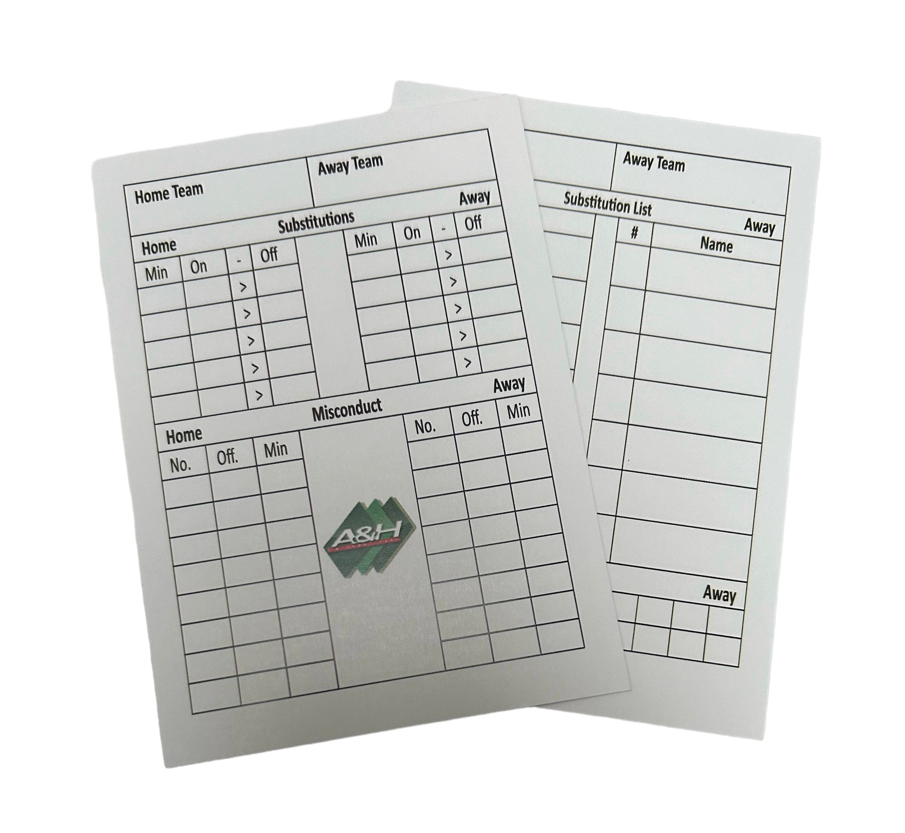 Write-On Specialist Assistant Referee Match Cards - A&H International