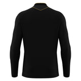 Macron Mendez long-sleeve referee shirt in black, back view