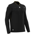 Macron Mendez long-sleeve referee shirt in black, front view