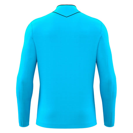 Macron Mendez long-sleeve referee shirt in blue, back view