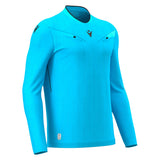 Macron Mendez long-sleeve referee shirt in blue, front view