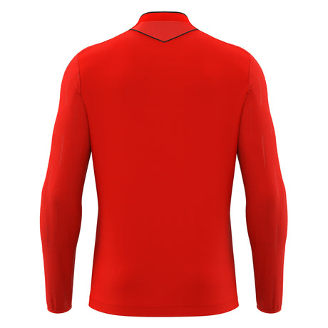 Macron Mendez long-sleeve referee shirt in red, back view