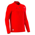 Macron Mendez long-sleeve referee shirt in red, front view