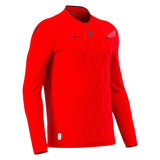 Macron Mendez long-sleeve referee shirt in red, front view